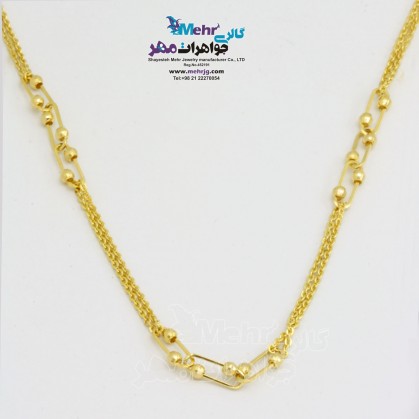 گردنبند طلا - طرح حلقه های تو در تو-MM1540